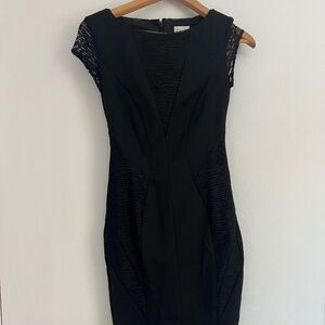 New black Reiss dress with lace sleevelets